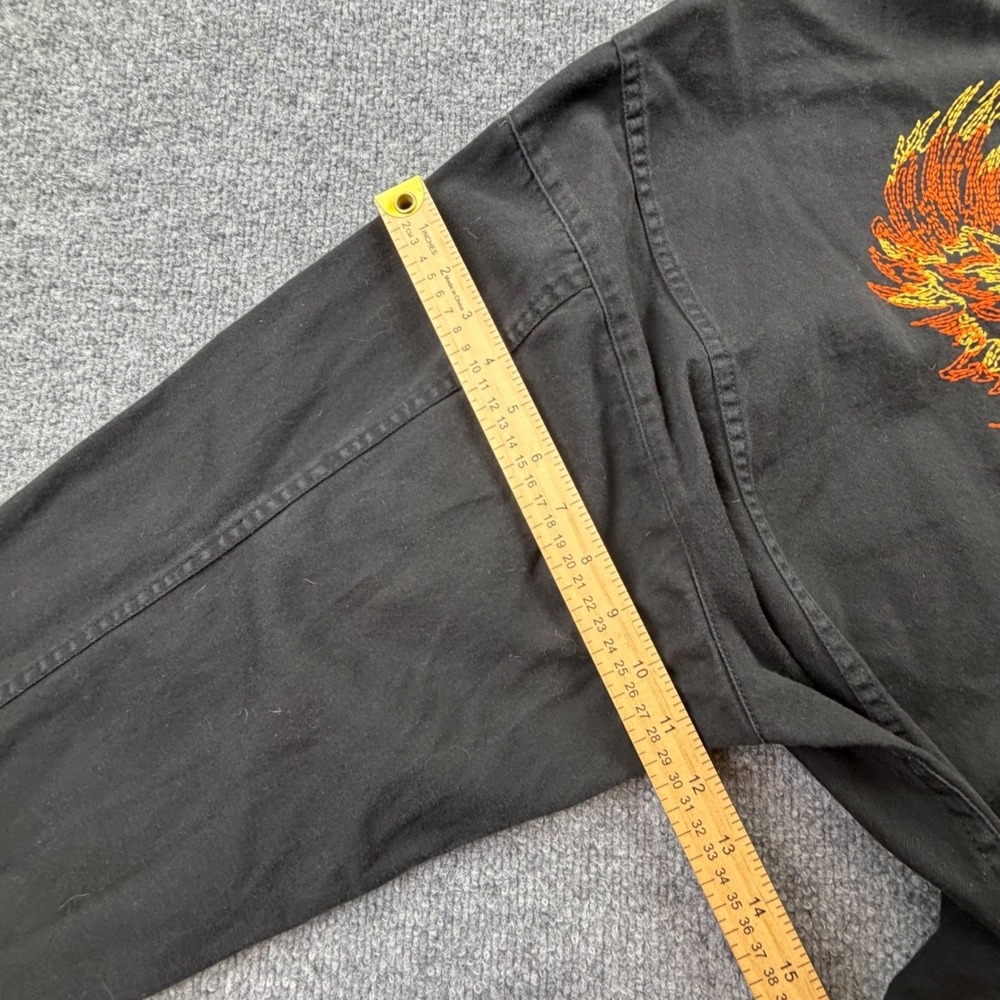 Vintage Harley Davidson Heavy Button‎ Down Shirt Size 2XL Eagle Shirt Black - Picture 8 of 16